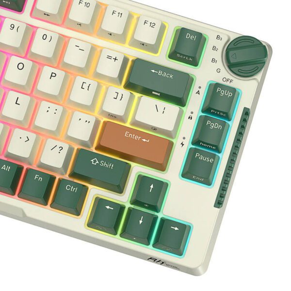 Royal Kludge RKH81 RGB Wireless Mechanical Keyboard, Sky cyan switch (green) (QWERTY) - Image 6