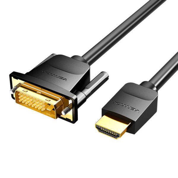HDMI do DVI Cable (24+1) Vention ABFBF 1m, 4K 60Hz/ 1080P 60Hz (black) - Image 2