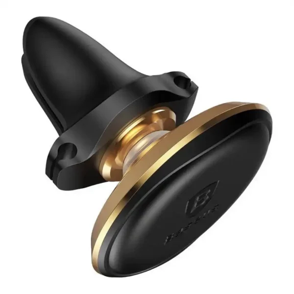 Baseus Magnetic Air Vent Car Mount Holder with cable clip Gold - Image 3