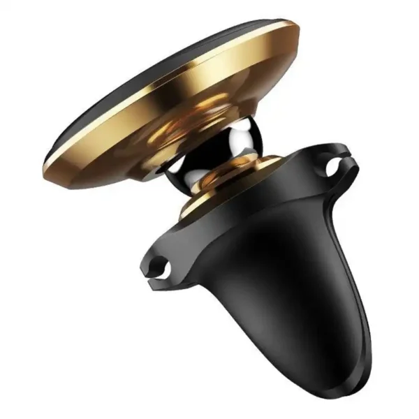 Baseus Magnetic Air Vent Car Mount Holder with cable clip Gold - Image 5