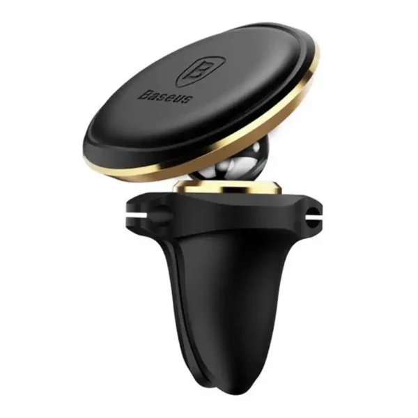 Baseus Magnetic Air Vent Car Mount Holder with cable clip Gold - Image 4