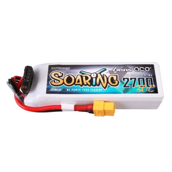 Gens ace G-Tech Soaring 2700mAh 11.1V 30C 3S1P LiPo Battery - Image 2