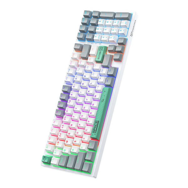 ONIKUMA G38 Wired Keyboard (98 keys) White (QWERTY) - Image 4