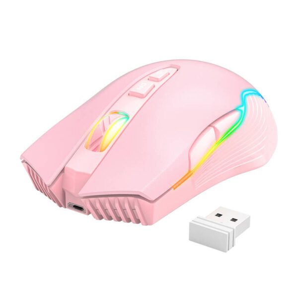 ONIKUMA CW905 Pink 2.4G Wireless Gaming Mouse - Image 2
