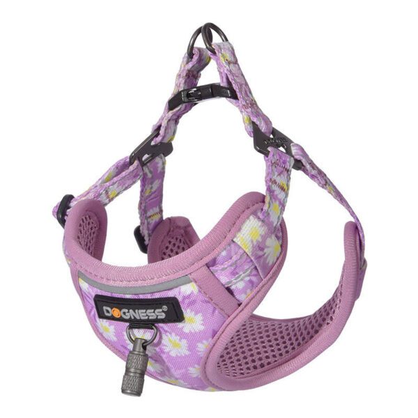 Dogness walking set leash 1,5m+harness for dog (pink) - Image 2