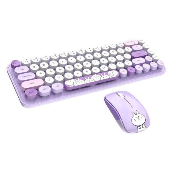 MOFII iBean Pro New 2.4G Wireless Keyboard+Mouse Set (Purple)
