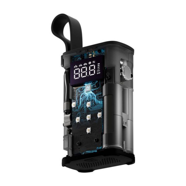 Portable compressor, electric pump HOTO QWCQA001 (10.3 bar, 150 PSI, 2000mAh) - Image 3