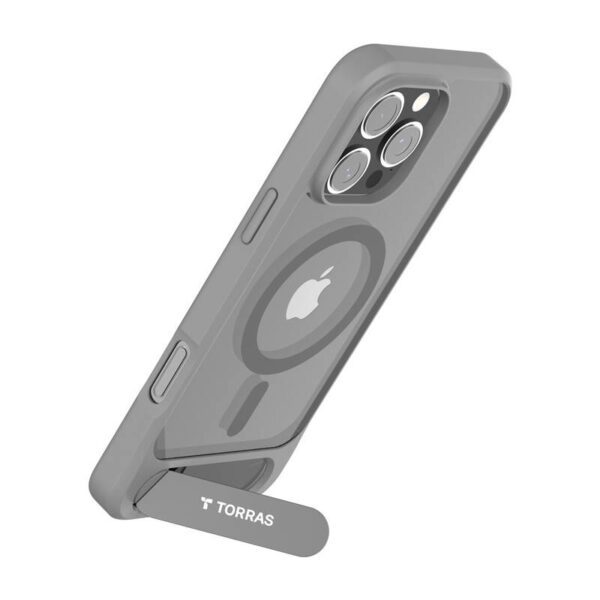 Torras Pstand Series Case for iPhone 16 Pro Max (gray) - Image 3