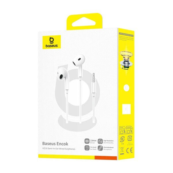 Baseus Encok HZ19 White wired in-ear headphones - Image 6