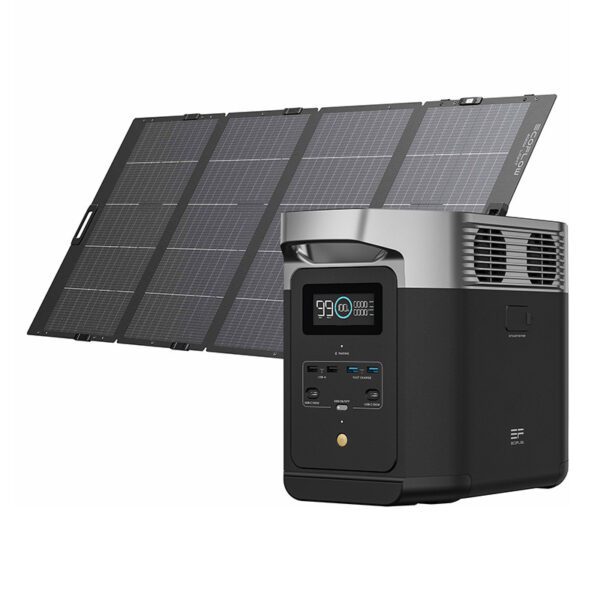 Set: EcoFlow Delta 2 power station + 400W photovoltaic panel. - Image 2
