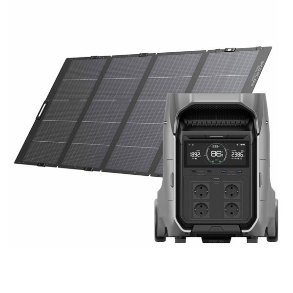 Set: EcoFlow Delta Pro 3 power station + 400W photovoltaic panel. - Image 2