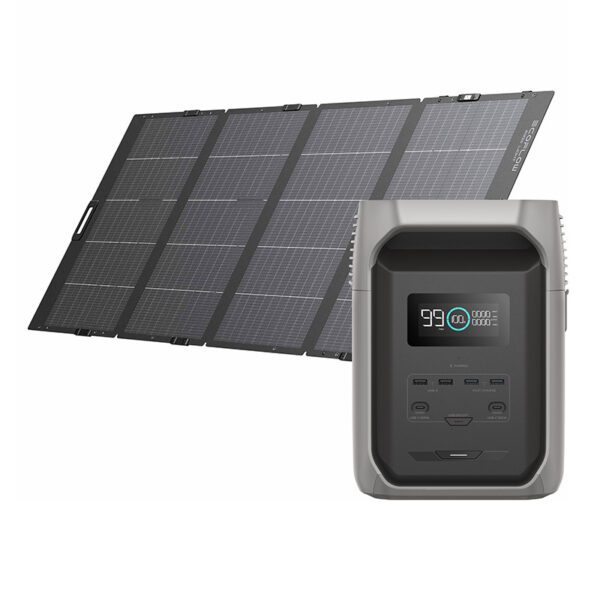 Set: EcoFlow Delta 3 1500 power station + 400W photovoltaic panel. - Image 2
