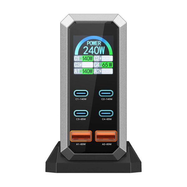 Blitzwolf BW-S31 2xUSB-A, 4xUSB-C, PD, 240W network charger. - Image 4