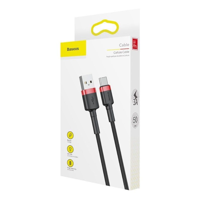 Baseus Cafule cable USB-C 3A 1m (Red+Black) - Image 6
