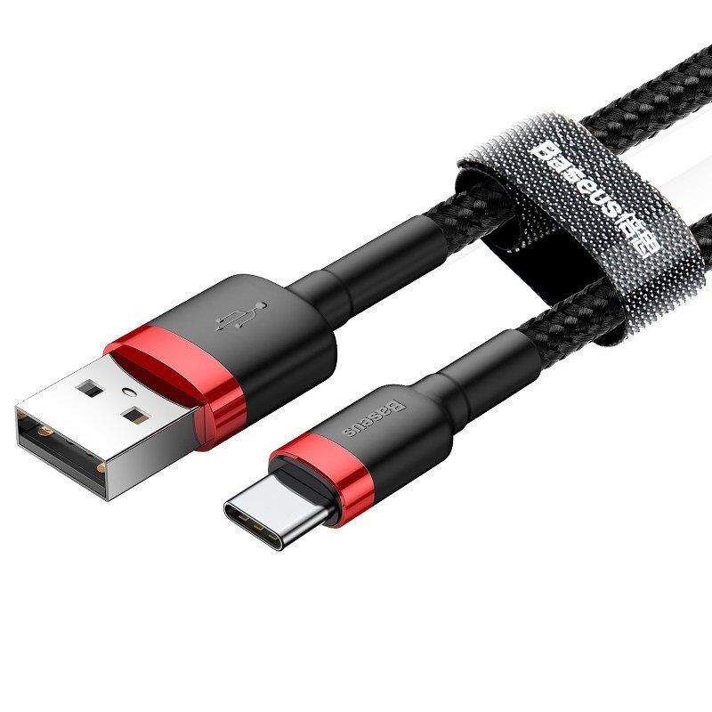 Baseus Cafule USB-C cable 2A 3m (Black+Red) - Image 2