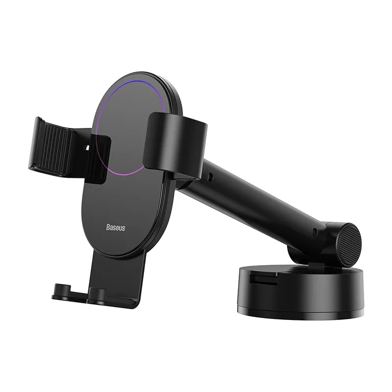 Gravity car mount for Baseus Tank phone with suction cup (black) - Image 3
