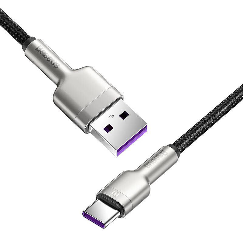 USB cable for USB-C Baseus Cafule, 66W, 0.25m (black) - Image 4