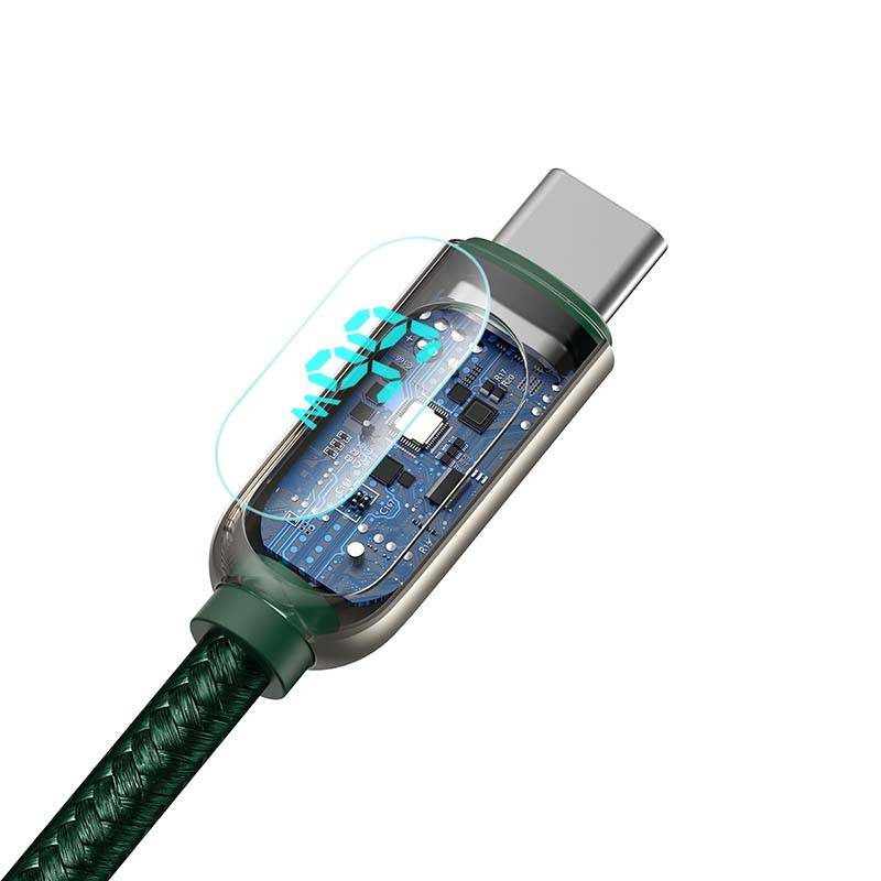 Baseus Display Cable USB to Type-C, 66W, 2m (green) - Image 5