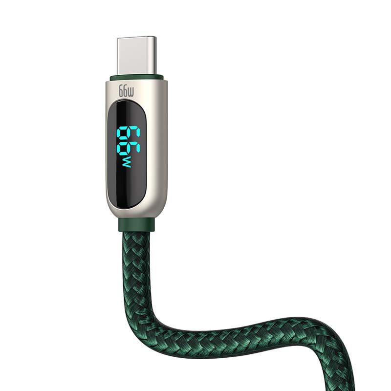 Baseus Display Cable USB to Type-C, 66W, 2m (green) - Image 3