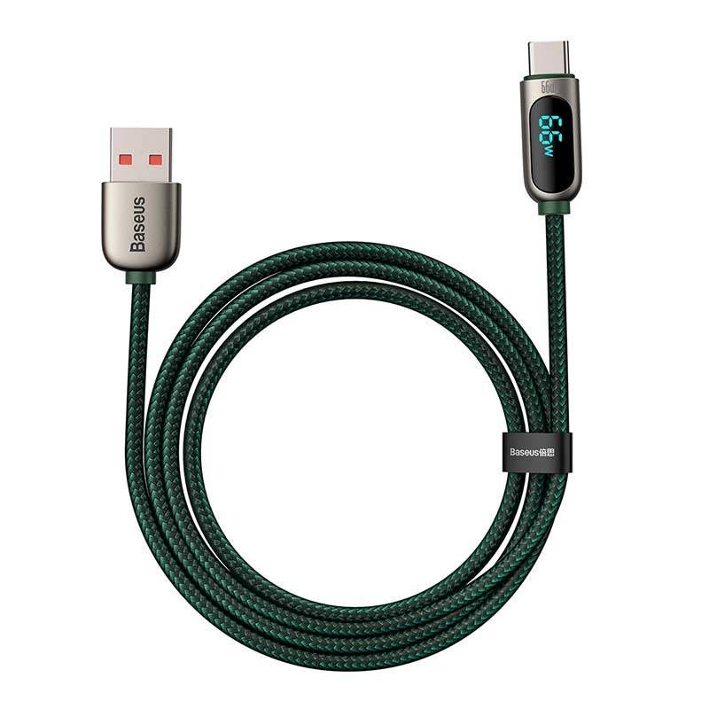 Baseus Display Cable USB to Type-C, 66W, 2m (green) - Image 6