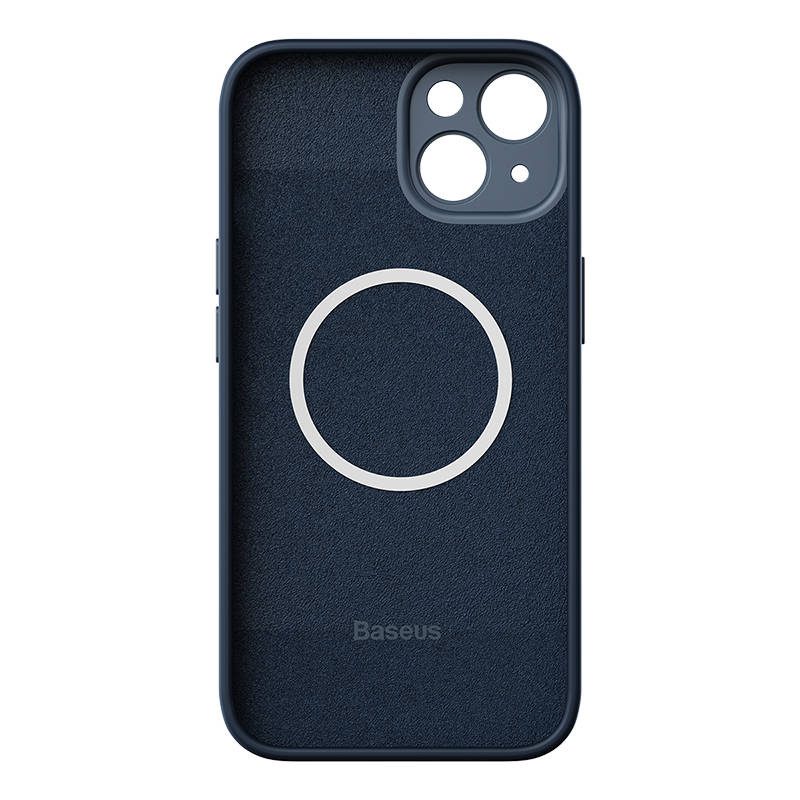 Baseus Liquid Silica Magnetic Case and Tempered Glass set for iPhone 14 Plus (blue) - Image 3