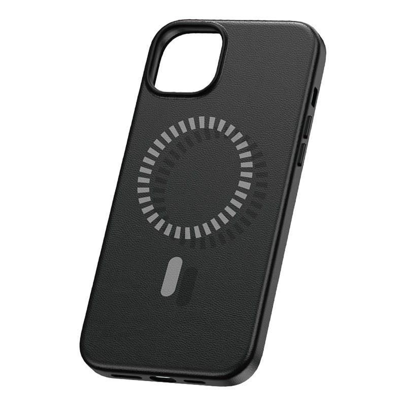 Magnetic Phone Case for iPhone 15 ProMax Baseus Fauxther Series (Black) - Image 2