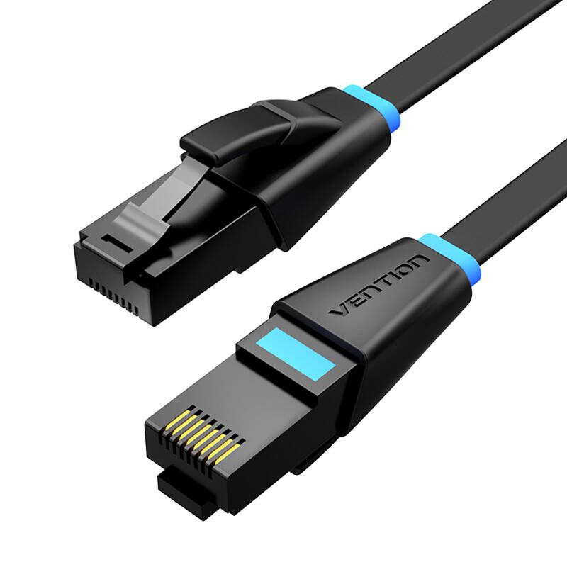 Flat network cable CAT6 UTP Vention IBJBK RJ45 Ethernet 1000Mbps 8m Black - Image 2