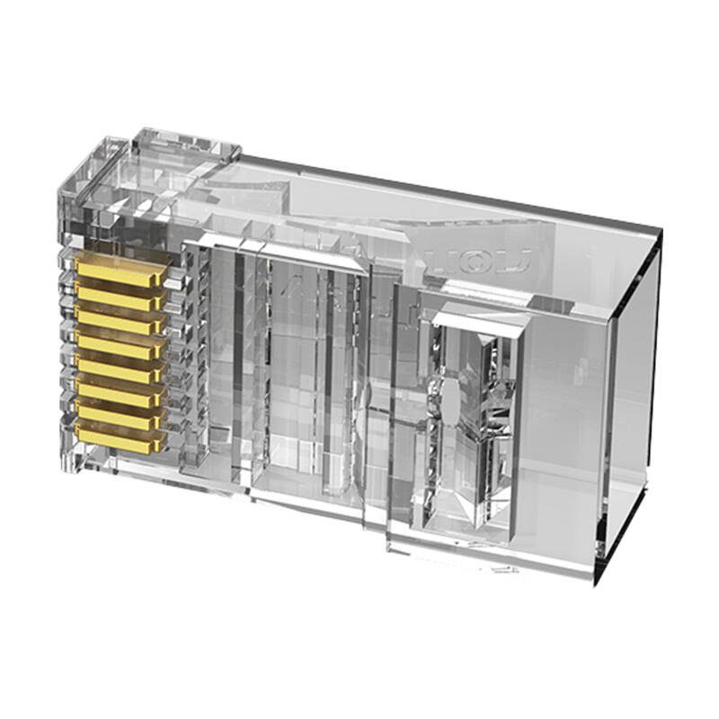Modular Plug RJ45 Cat.5E UTP Connector Vention IDBR0-50 Transparent, 50pcs - Image 2