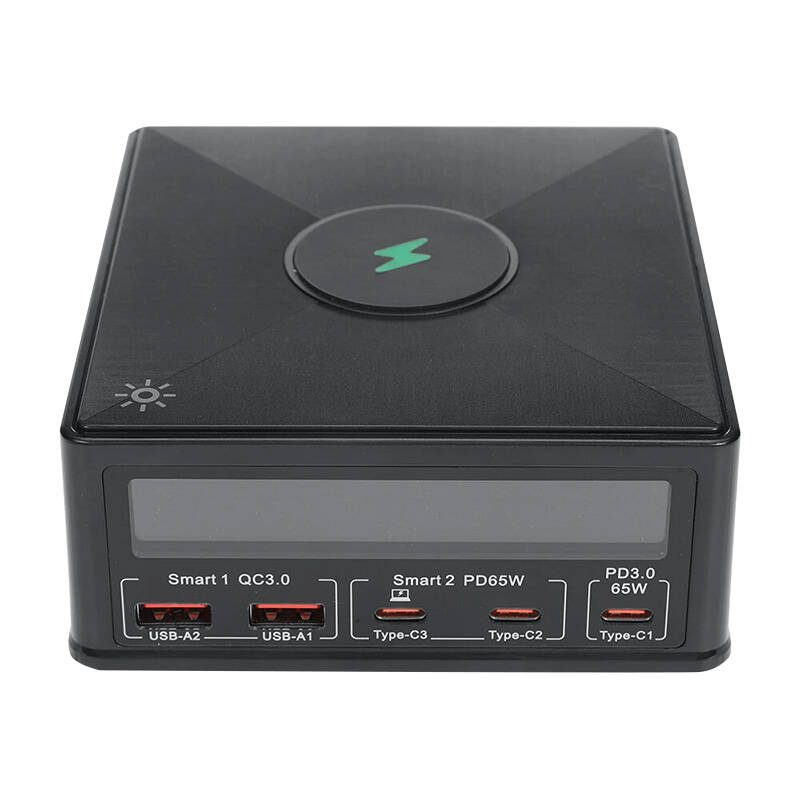 Charger Blitzwolf 868H, 2xUSB-A, 3xUSB type-C, 160W (black) - Image 3