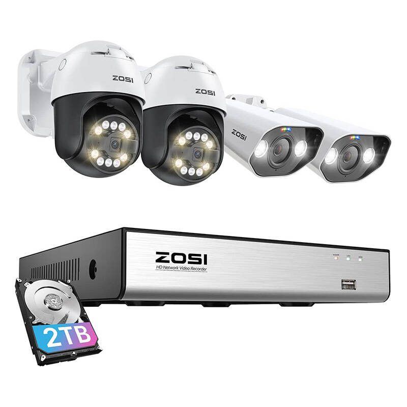 IP Camera ZOSI 2 pcs C296 WiFi 5MP & 2 pcs C182 WiFi 8MP + NVR 8ch + 2TB HDD - Image 2