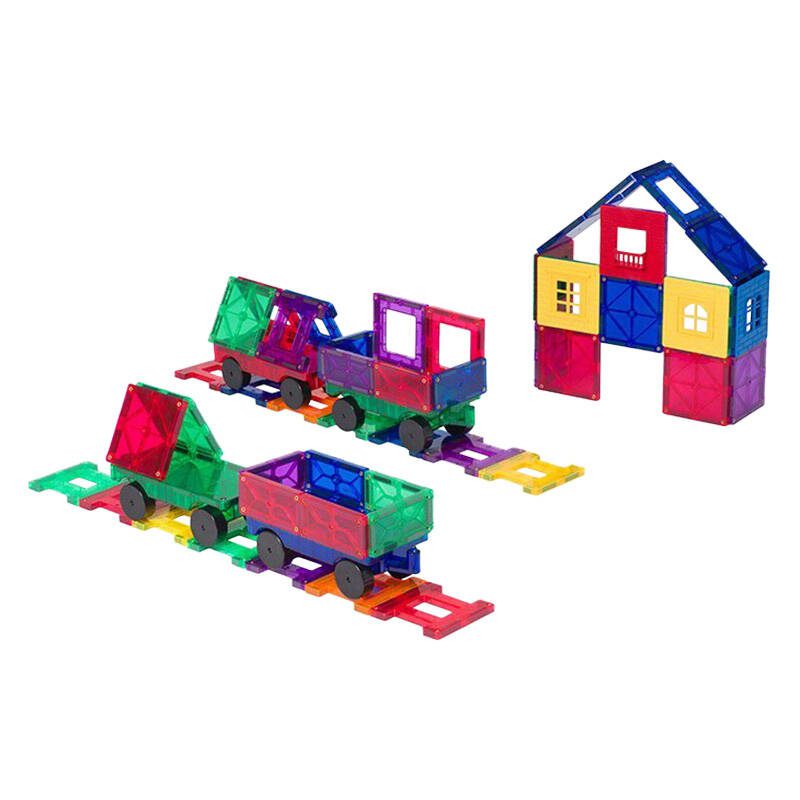 Magnetic tiles 3D Train Playmags 153 - 50 pcs set - Image 2