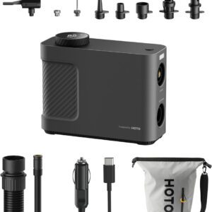 Portable compressor, pump HOTO QWCQB002 (3x 2500 mAh, 150 PSI, 350 L, 12V)