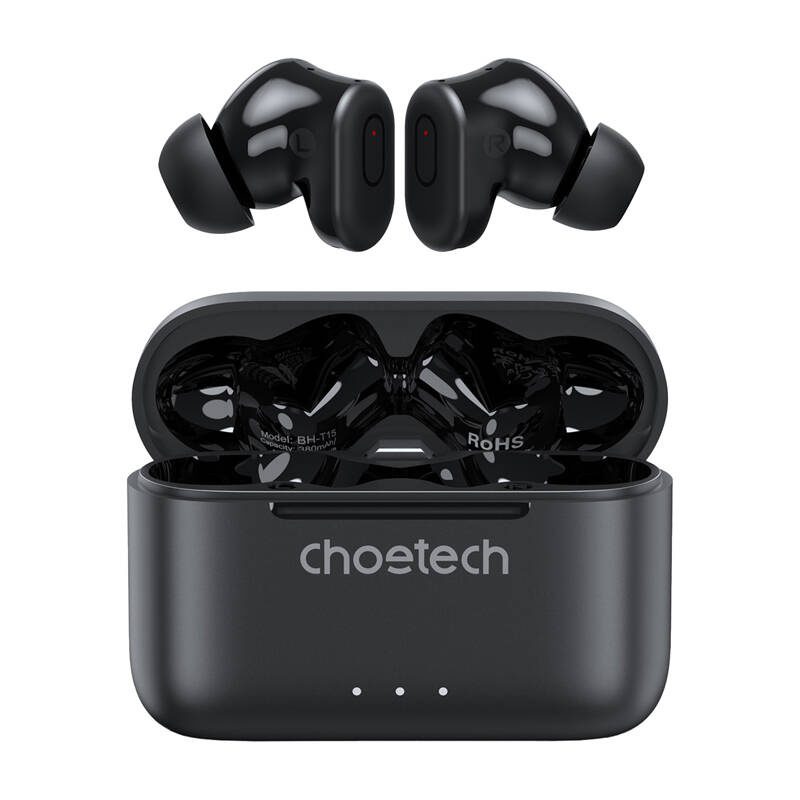 TWS Choetech BH-T15 ANC+ENC Wireless Headphones (black) - Image 2