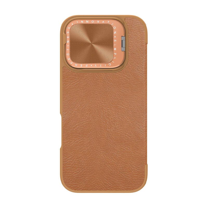Etui Nillkin Qin Prop Leather iPhone 16 (brązowy) - Image 2