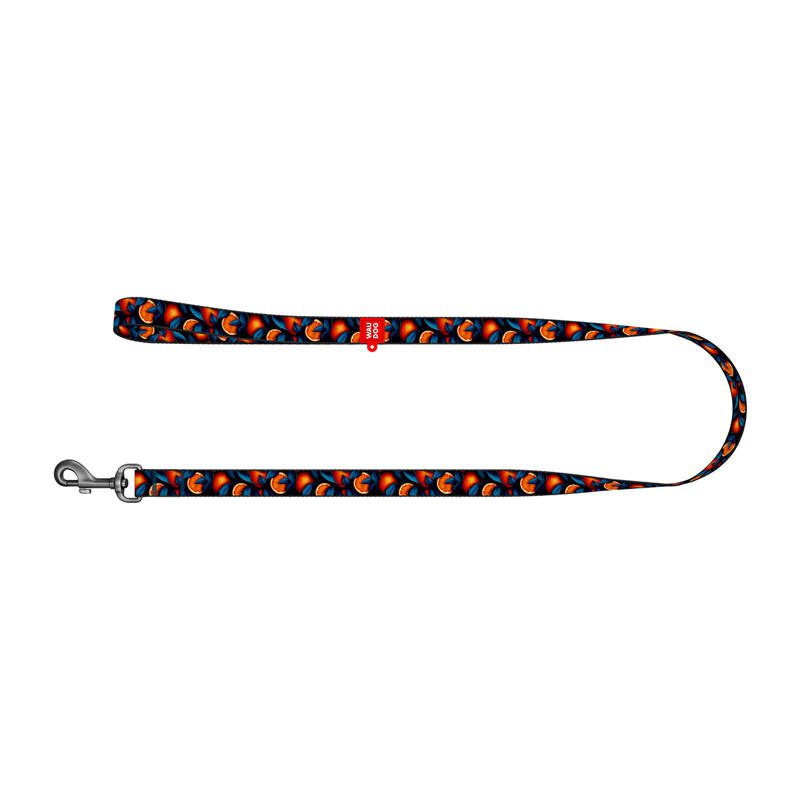 Nylon dog leash, pattern ''Oranges'' length 122 cm Waudog - Image 2