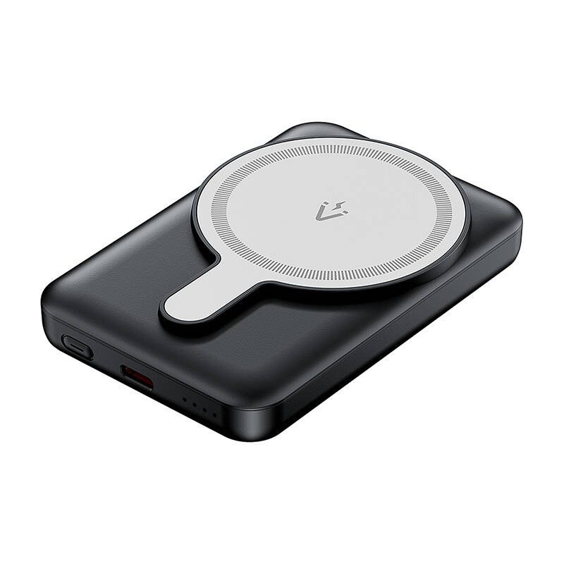 Vention FHSB0 5000mAh 20W magnetic powerbank+ USB-A to USB-C cable (black) - Image 2