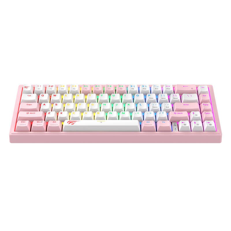 Havit KB874L RGB (pink and white) mechanical gaming keyboard (QWERTY) - Image 2