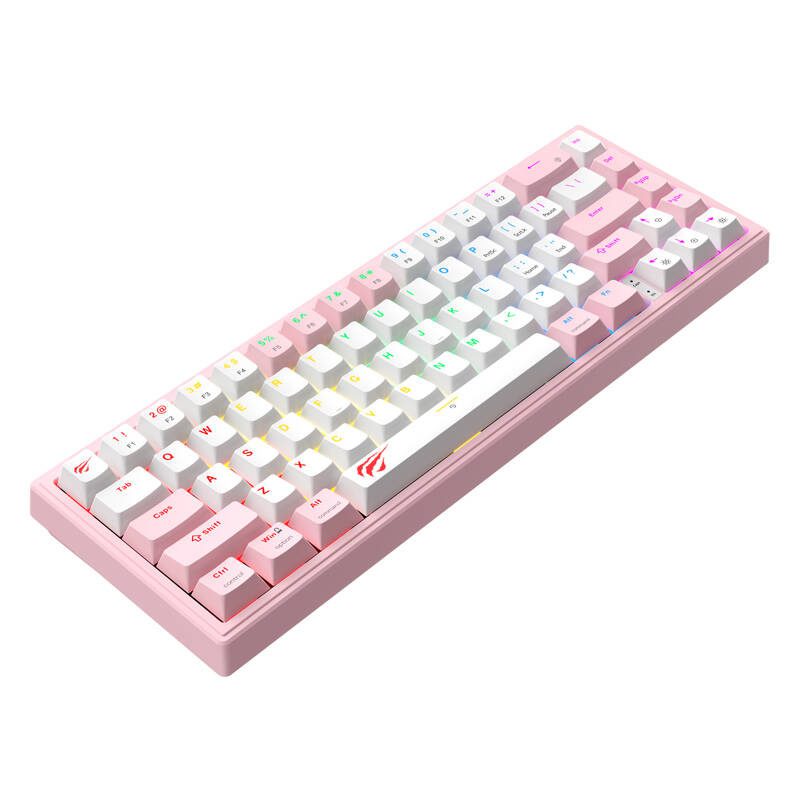 Havit KB874L RGB (pink and white) mechanical gaming keyboard (QWERTY) - Image 3