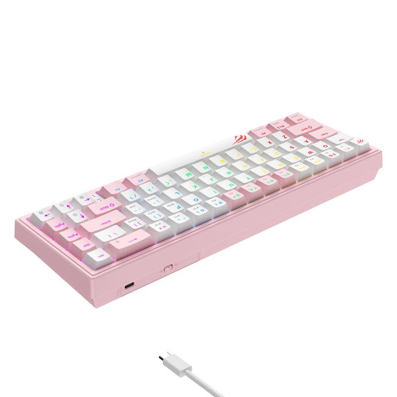 Havit KB874L RGB (pink and white) mechanical gaming keyboard (QWERTY) - Image 4