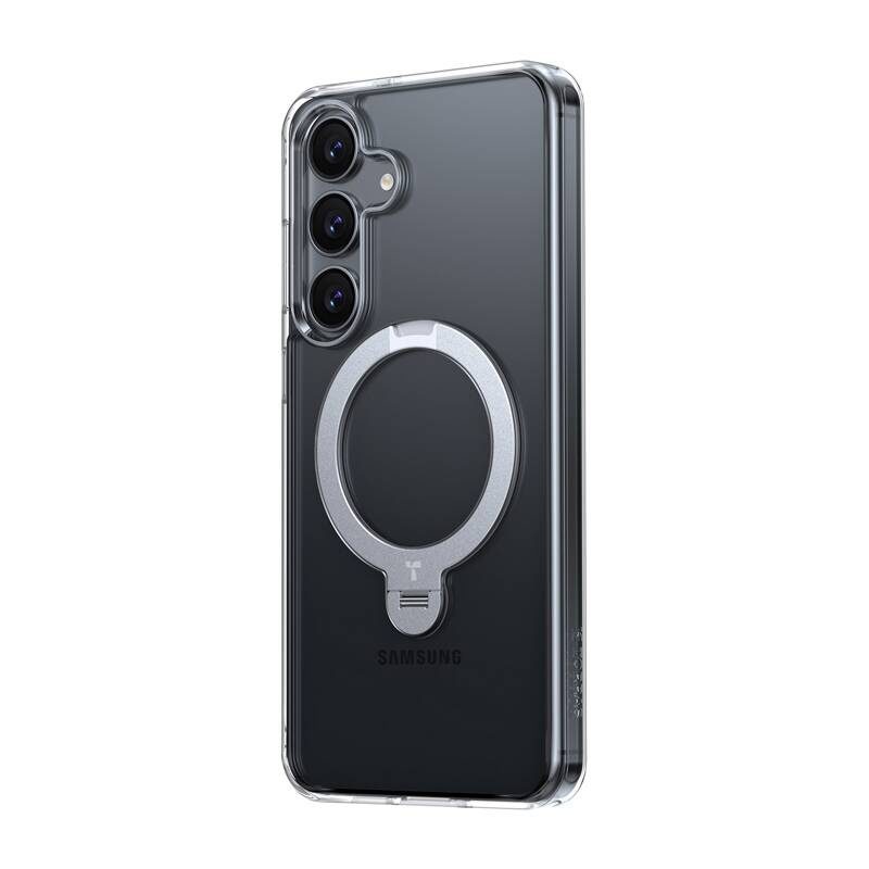Torras Ostand Spin Series phone case for Samsung S25 (transparent) - Image 3