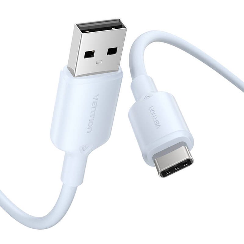USB 2.0 A to USB-C 3A cable Vention CTQLF 1M (blue) - Image 2