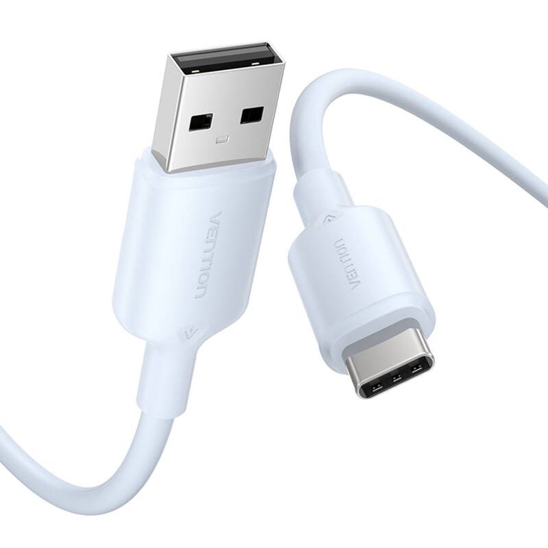 USB 2.0 A to USB-C 3A cable Vention CTQLH 2M (blue) - Image 2