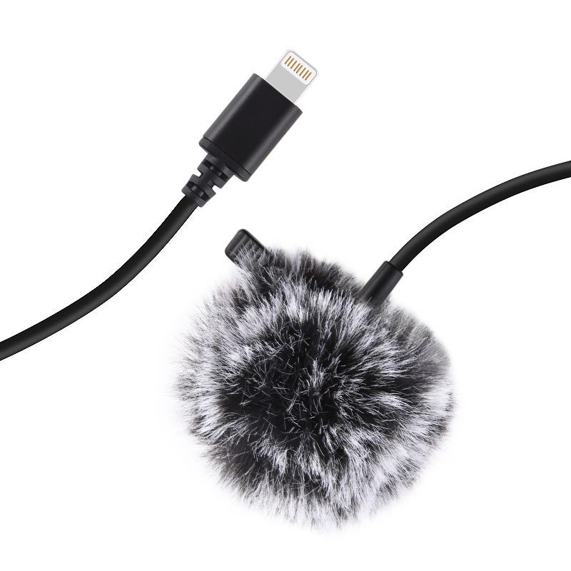 Jack Puluz tie microphone with clip PU426 1.5m 3.5mm Lightning - Image 2