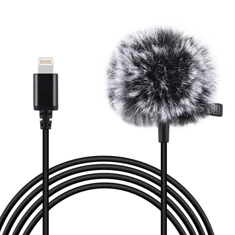 Jack Puluz tie microphone with clip PU426 1.5m 3.5mm Lightning