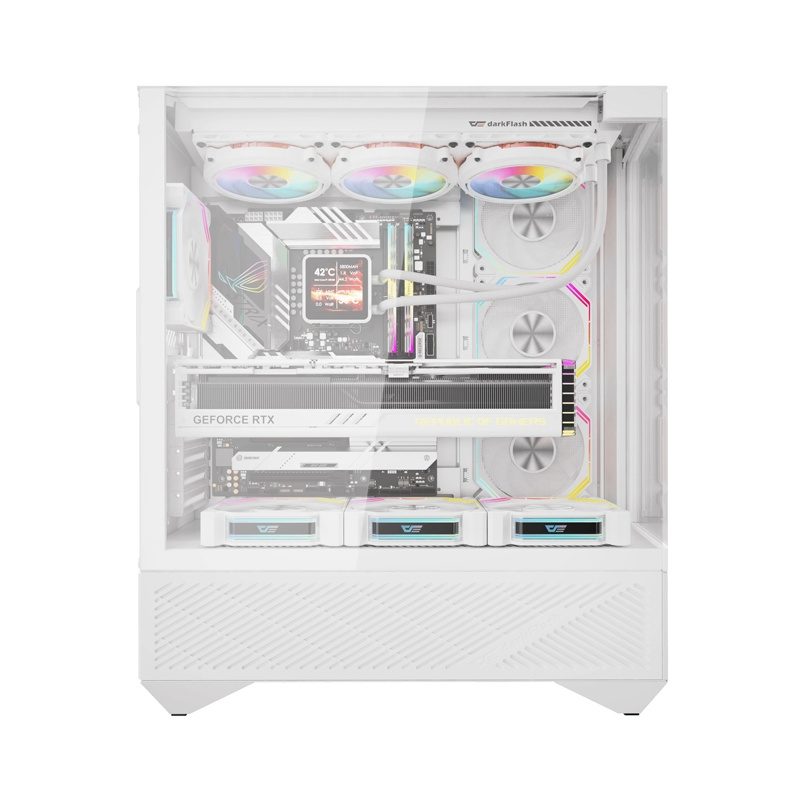 Darkflash DY460 computer case (White) + 4 ARGB fans - Image 2