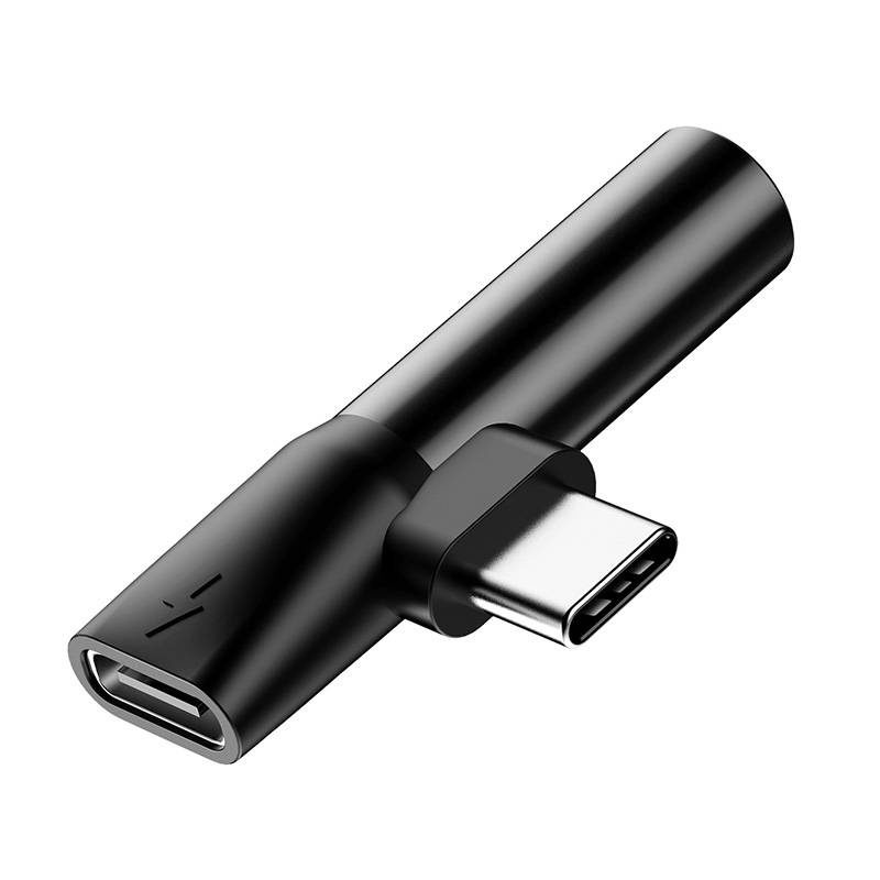 Baseus Audio Adapter USB-C to Mini Jack 3.5mm + USB-C (black) - Image 3