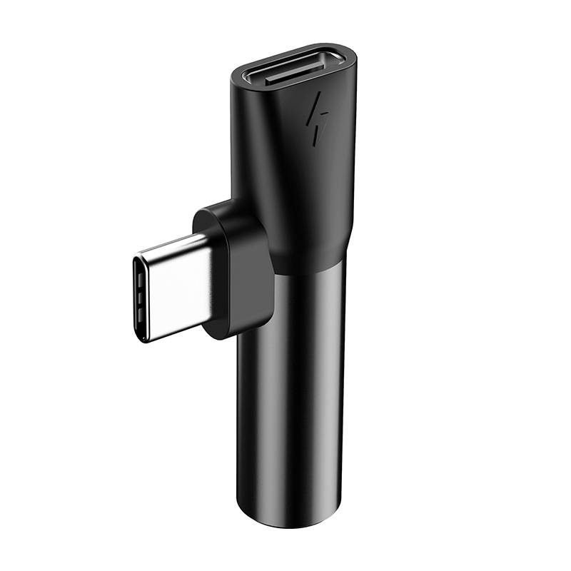 Baseus Audio Adapter USB-C to Mini Jack 3.5mm + USB-C (black) - Image 2