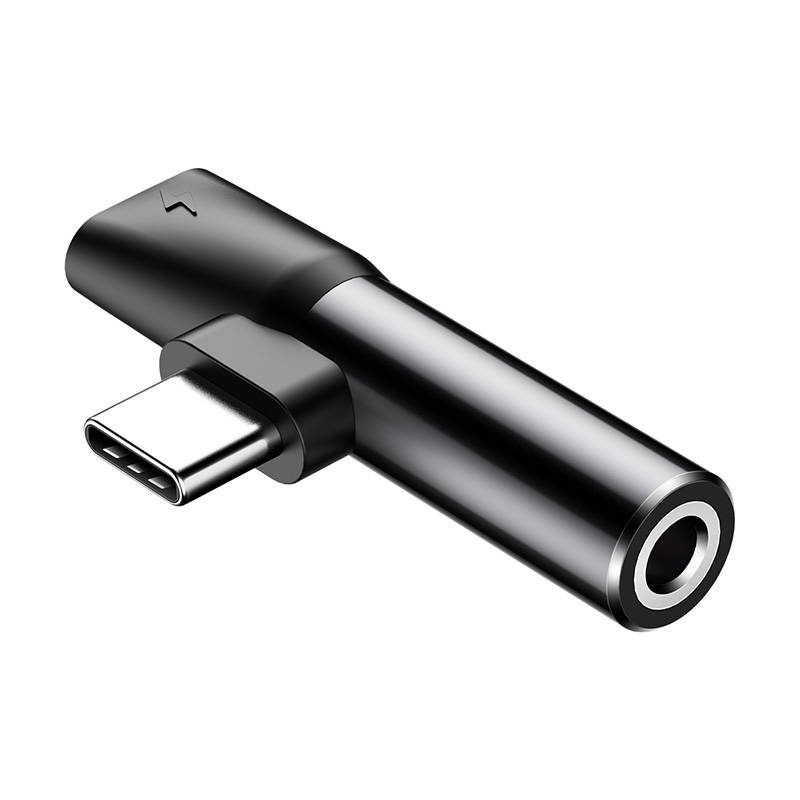 Baseus Audio Adapter USB-C to Mini Jack 3.5mm + USB-C (black) - Image 6