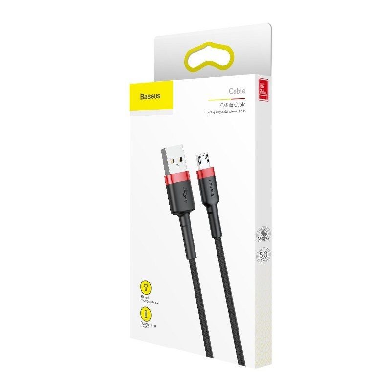 Baseus Cafule Micro USB cable 1.5A 2m (Red+Black) - Image 6