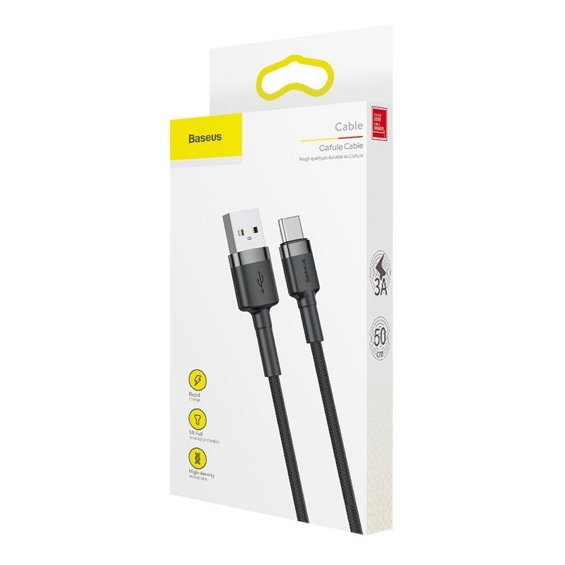 Baseus Cafule cable USB-C 3A 1m (Gray+Black) - Image 6